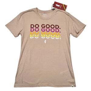 Cotopaxi Do Good Tee Hiking Outdoors S/Slv  Organic T-shirt Size M Sand Pink NWT